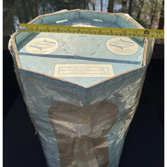 Rare 1960 Gilbert Doll Lamp Still In Box Floral Shade & Dress Boudoir Lady lamp - Picture 12 of 12